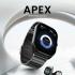 HiFuture Apex Smart Watch, Stainless Steel, Wireless Calling, 2.04 Inch AMOLED Display, IP68 Water Resistant, 7 Days Battery Life- Black